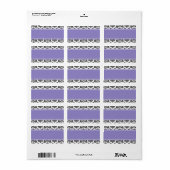 Het paarse Adresetiket van het Huwelijk van het Etiket (Full Sheet)