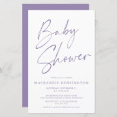 Het Paarse Baby shower van de Lavender van de begr (Voorkant / Achterkant)