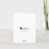 Het paarse blauwe huwelijk van de hibiscuskunst bedankkaart (Achterkant)