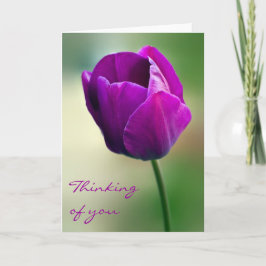 Het paarse Denken van de Tulp aan u Kaart