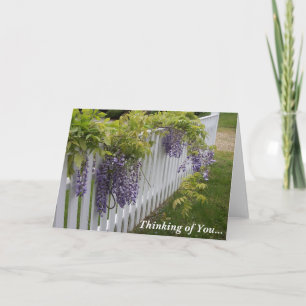 Het paarse Denken Wisteria aan u Kaart