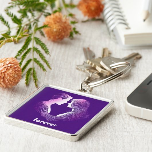 Het Paarse echtpaar Sleutelhanger (Zijkant)