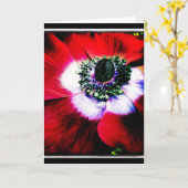 Het paarse en Rode Lege Wenskaart van de Anemoon Kaart (Gele Bloem)