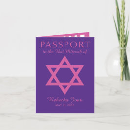 Het paarse en Roze Paspoort van Mitzvah van de