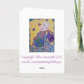 Het paarse Exotische Wenskaart van het Plant van Kaart (Achterkant)