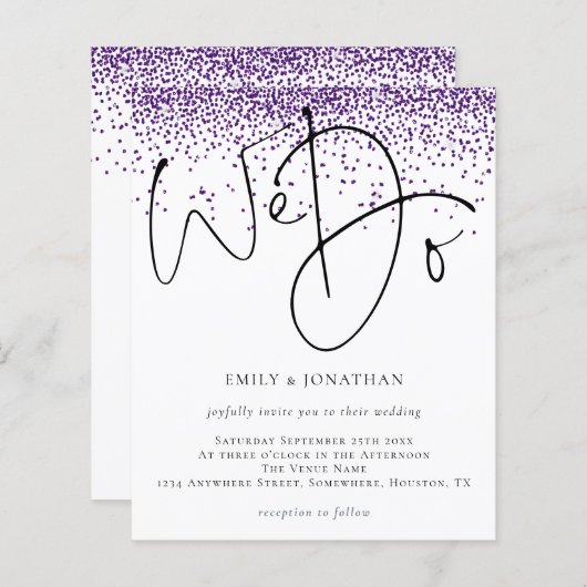 Het Paarse Glitter Manuscript van de begroting wij (Voorkant / Achterkant)