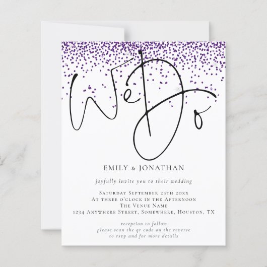 Het Paarse Glitter van de begroting wij QR Code We (Voorkant)