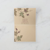 Het paarse Groene Huwelijk van de Herfst van de Bedankkaart (Binnen)