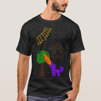 Het Paarse Hond Van Mars familie T-shirt