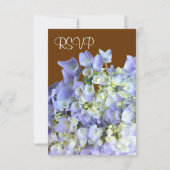 Het paarse Huwelijk RSVP van de Hydrangea Kaartje (Achterkant)