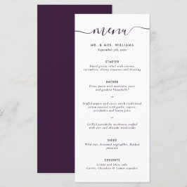 Het Paarse huwelijksmenu Menu