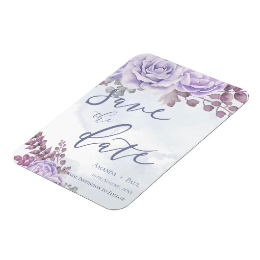 Het Paarse Manuscript van de Waterverf Floral spar Magneet (Linkerzijde)