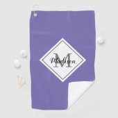 Het Paarse Manuscript van Lavender Gepersonaliseer Golfhanddoek (Insitu)