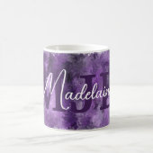 Het paarse Monogram van Indrukken met Naam Koffiemok (Center)
