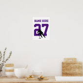 Het Paarse nummer van vrouwelijke gepersonaliseerd Poster (Keuken)