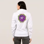 Het PAARSE Ontwerp van POINSETTIA Hoodie (Achterkant volledig)