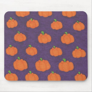 Het paarse Patroon van de Pompoen van de Herfst Muismat