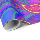 Het paarse Patroon van Paisley Cadeaupapier (Rol Hoek)