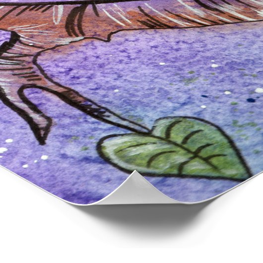 Het Paarse Poster van de Owl (Hoek)