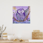 Het Paarse Poster van de Owl (Keuken)