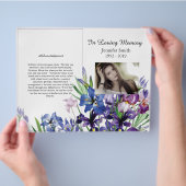 Het Paarse programma van de BiFold Irises Flyer (Hand)