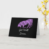 Het paarse Silhouet van het Paard wordt goed Kaart (Gele Bloem)