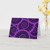 Het paarse Spiraalvormige Fractal Patroon van de Kaart (Gele Bloem)