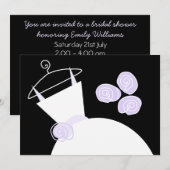 Het Paarse vrijgezellenfeest van de bruiloft is zw Kaart (Voorkant / Achterkant)