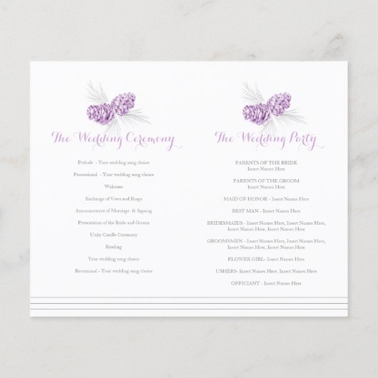 Het paarse wintertrouwprogramma van de winter voor (Achterkant)