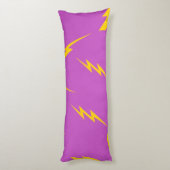 Het Paarse Y2K-patroon met achtergrondverlichting Lichaamskussen (Achterkant (Verticaal))