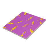 Het Paarse Y2K-patroon met achtergrondverlichting Tegeltje (Zijkant)