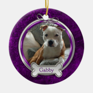 Het paarse Zilveren Ornament van Kerstmis van de