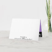 Het paarse Zwarte Witte Damast dankt u kaardt Bedankkaart (Achterkant)