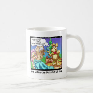 Het Paas Konijn Is Een Grappige Bosmarmot Koffiemok