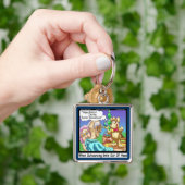 Het Paas Konijn Is Een Grappige Bosmarmot Sleutelhanger (Hand)