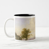 Het paashuwelijk tweekleurige koffiemok (Links)