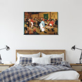 Het paashuwelijk van Pieter Bruegel in de Ouder Canvas Afdruk (Insitu (Slaapkamer))