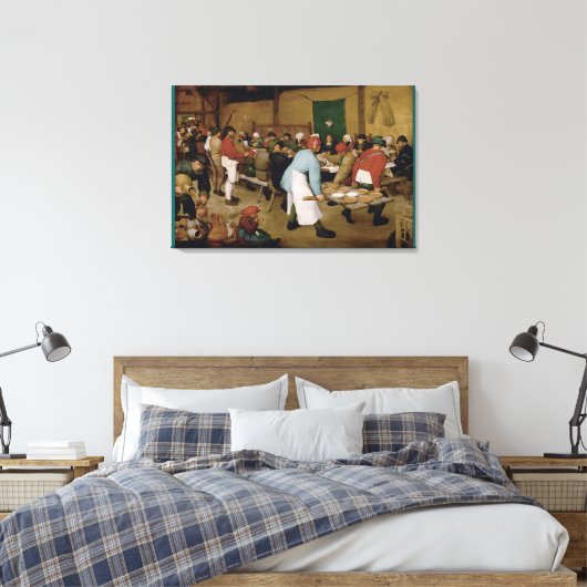 Het paashuwelijk van Pieter Bruegel in de Ouder Canvas Afdruk (Insitu (Slaapkamer))