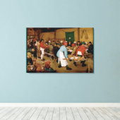 Het paashuwelijk van Pieter Bruegel in de Ouder Canvas Afdruk (Insitu (Houten vloer))
