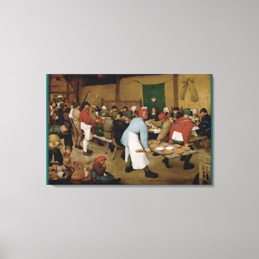 Het paashuwelijk van Pieter Bruegel in de Ouder Canvas Afdruk (Voorkant)