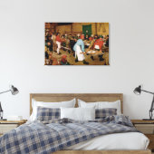 Het paashuwelijk van Pieter Bruegel in de Ouder Canvas Afdruk (Insitu (Slaapkamer))