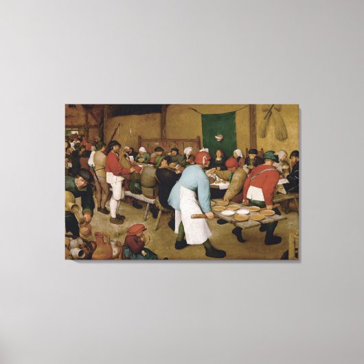 Het paashuwelijk van Pieter Bruegel in de Ouder Canvas Afdruk (Voorkant)