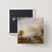 Het paashuwelijk vierkante button 5,1 cm (Voorkant /achterkant)