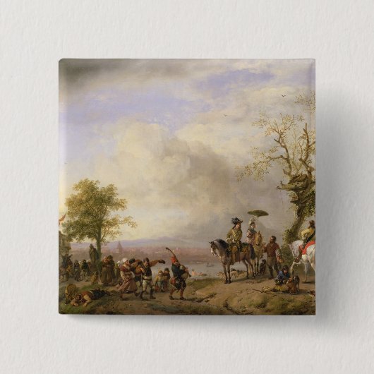 Het paashuwelijk vierkante button 5,1 cm (Voorkant)
