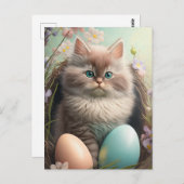 Het paaskeuten-Briefkaart roert Briefkaart (Voorkant / Achterkant)