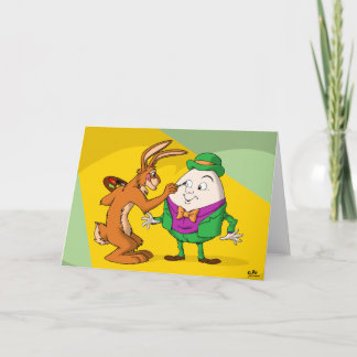 Het paaskonijn en Humpty Dumpty wenskaart Feestdagen Kaart