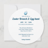 Het paaskuiken en het gouden paasei kaart (Achterkant)