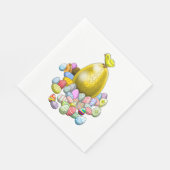 Het paaskuiken en het gouden paasei servet (Hoek)