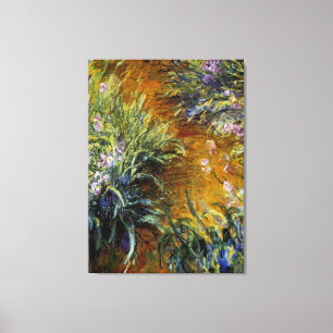 Het pad door de Irises Canvas Afdruk
