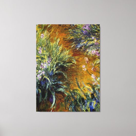 Het pad door de Irises Canvas Afdruk (Voorkant)
